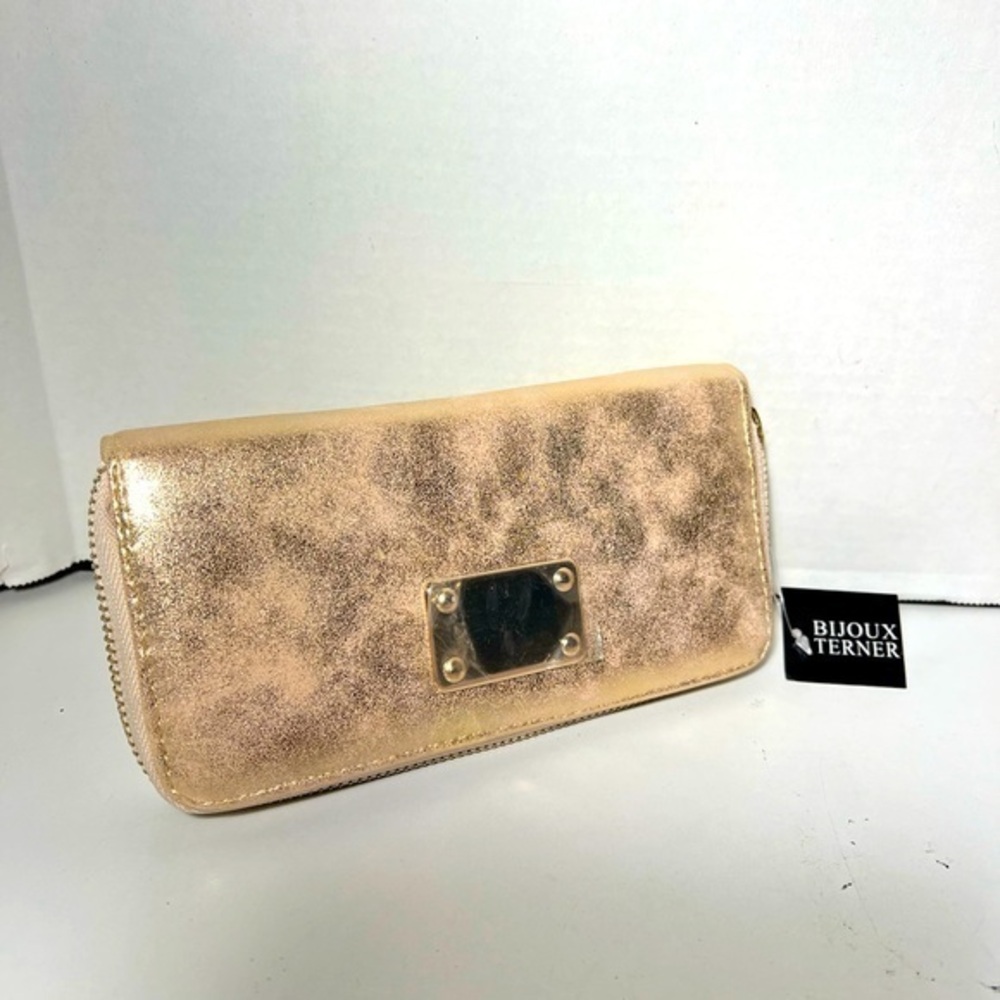 Bijoux Terner gold metallic wallet NWT
